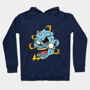 Electrocuted Zombie Head Hoodie